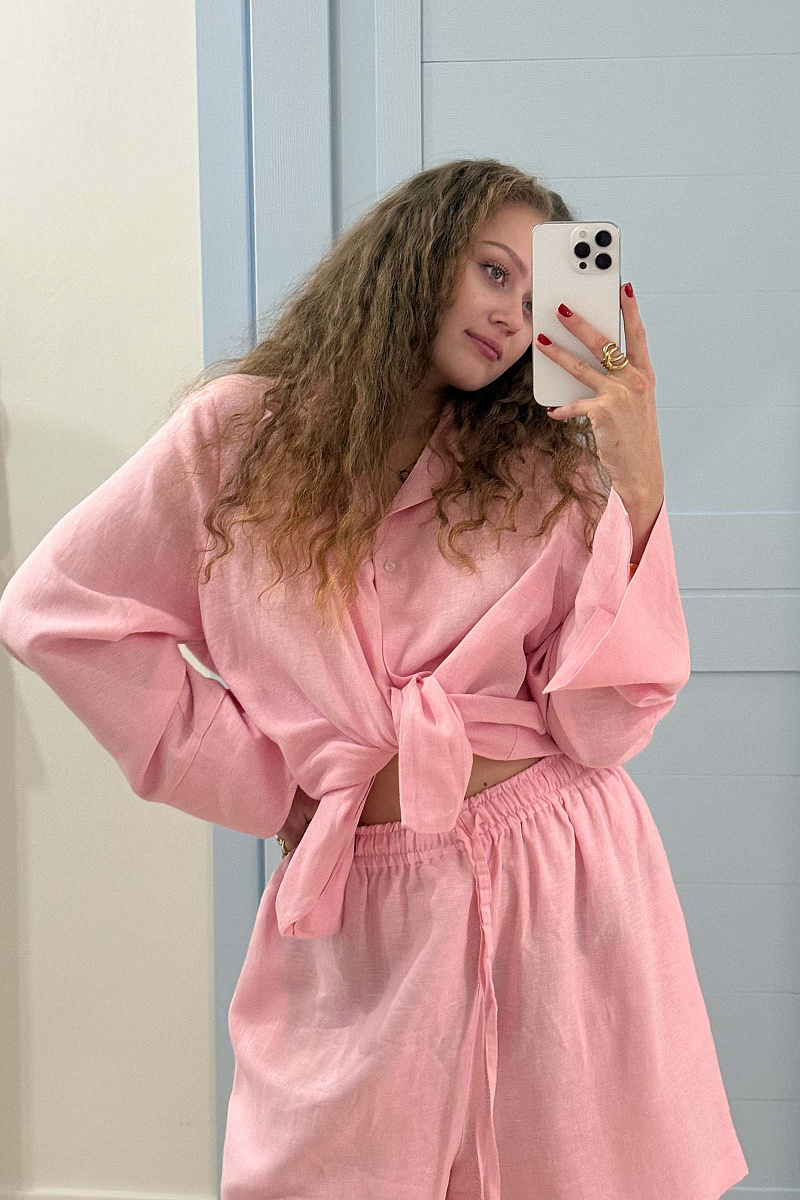 Пижамные шорты изо льна