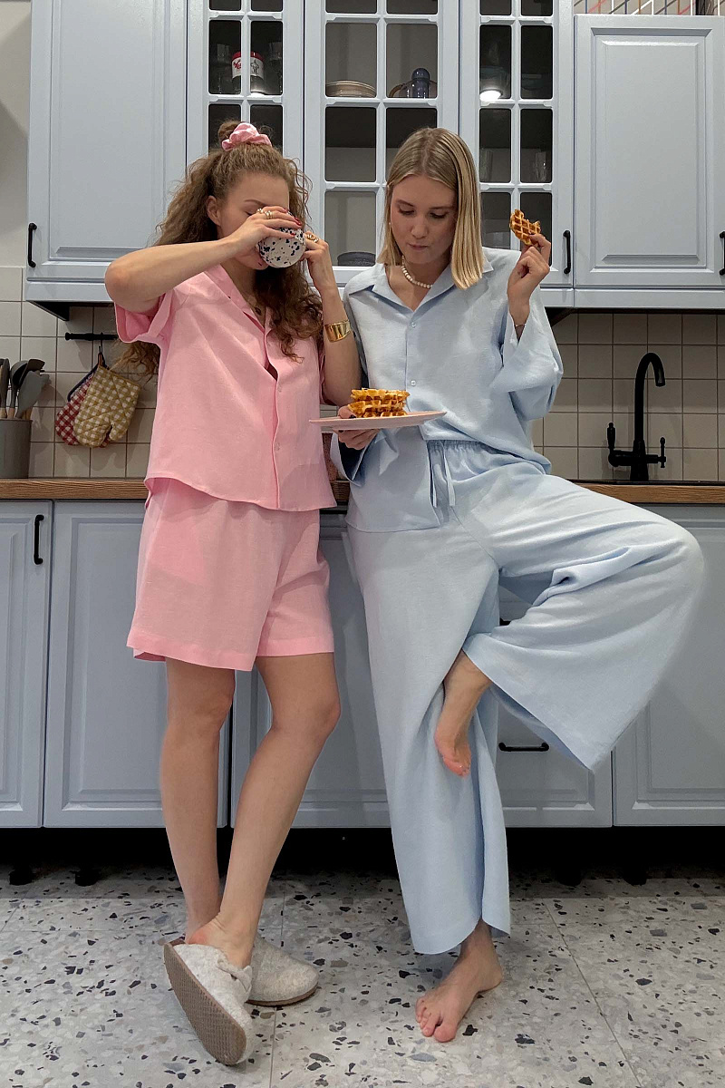 Пижамные шорты изо льна