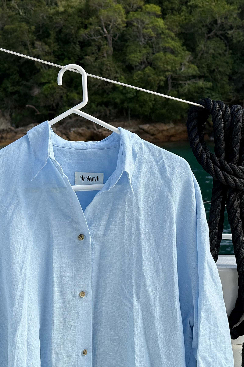 Рубашка свободного кроя изо льна