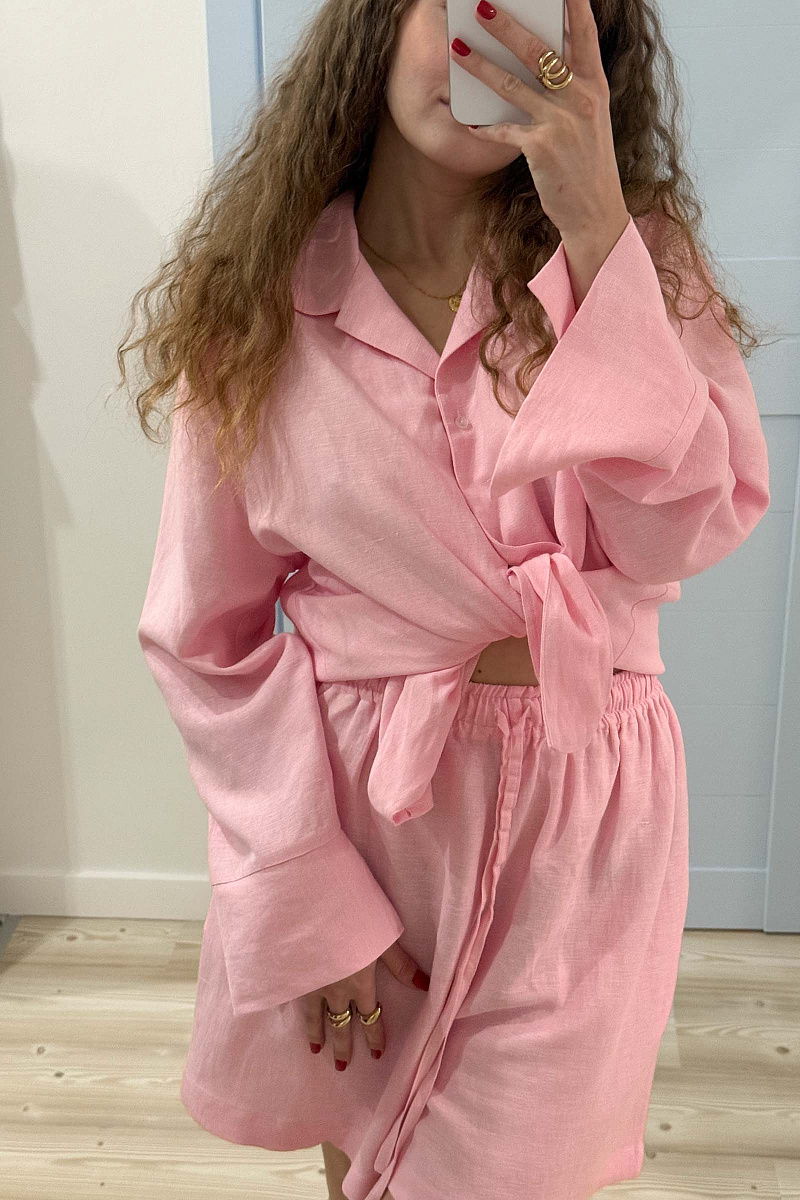 Пижамные шорты изо льна