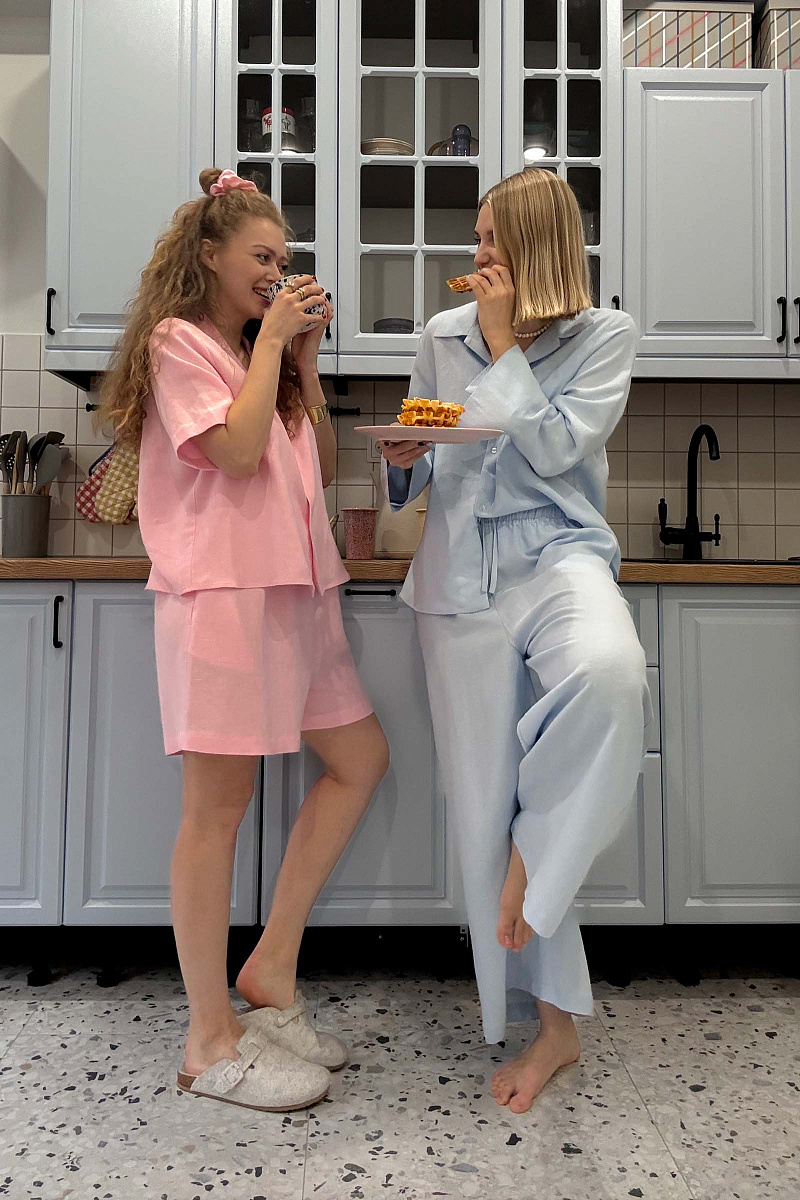 Пижамные шорты изо льна